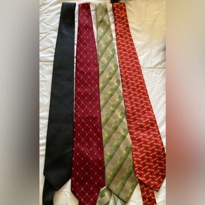 Men's Tie Bundle Black, Burgundy, Olive, Orange